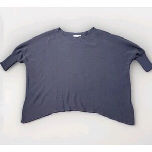 Grade & Gather Women's Dolman Sleeve Sweater Gray Lightweight Knit M/L